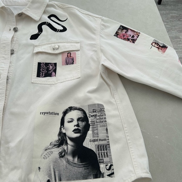Custom made Taylor Swift Reputation denim jacket XL - Picture 8 of 13